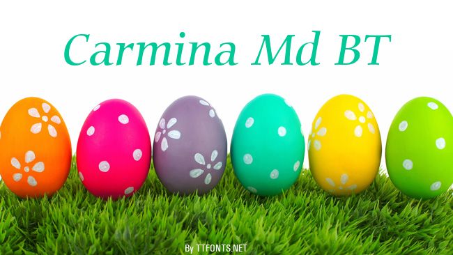 Carmina Md BT example