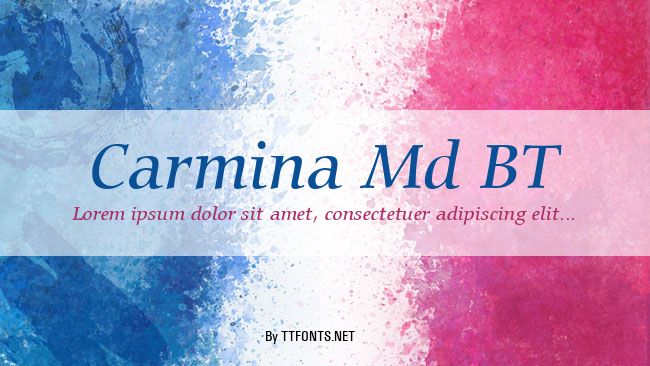 Carmina Md BT example