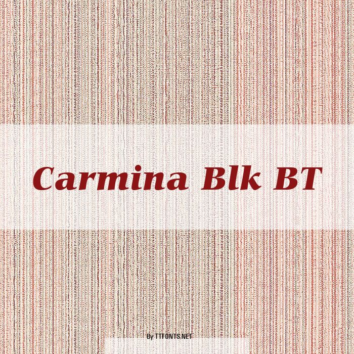 Carmina Blk BT example
