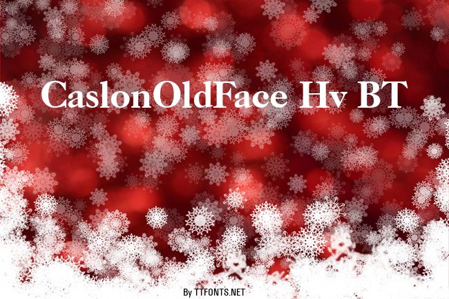 CaslonOldFace Hv BT example