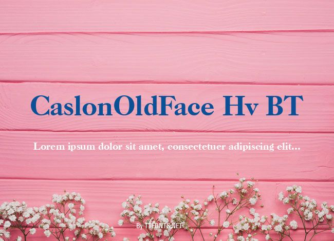 CaslonOldFace Hv BT example