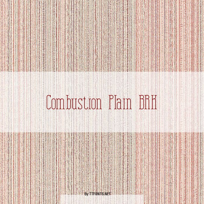 Combustion Plain BRK example