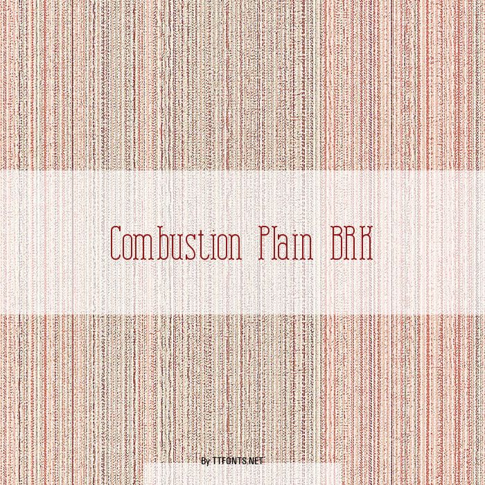 Combustion Plain BRK example