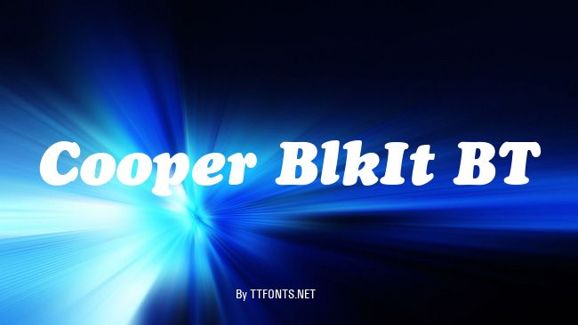 Cooper BlkIt BT example