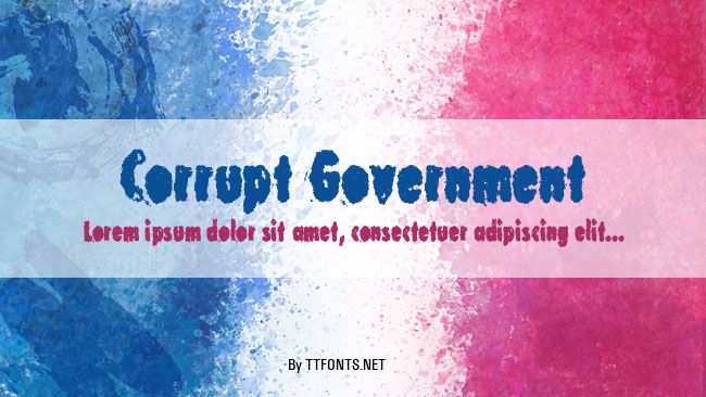 Corrupt Government example