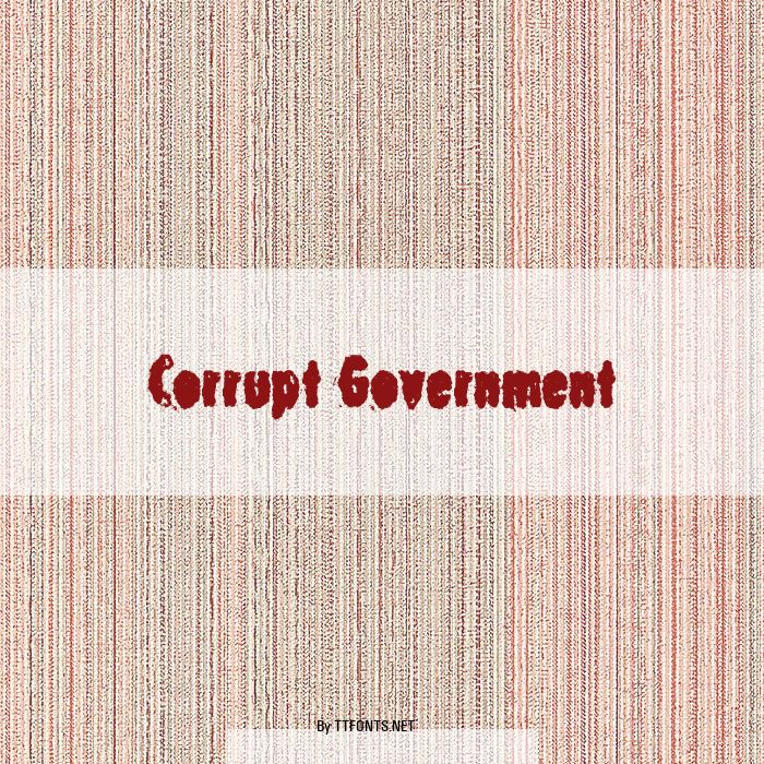 Corrupt Government example