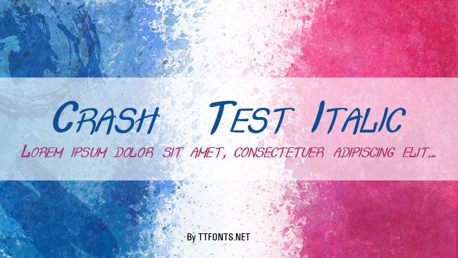 Crash  Test Italic example