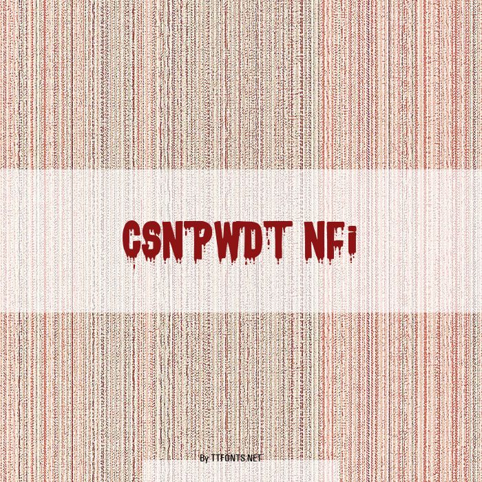 CSNPWDT NFI example
