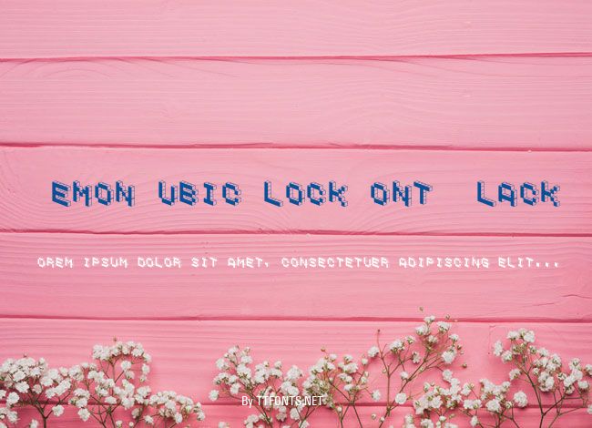 DemonCubicBlockFont Black example