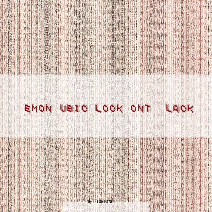 DemonCubicBlockFont Black example