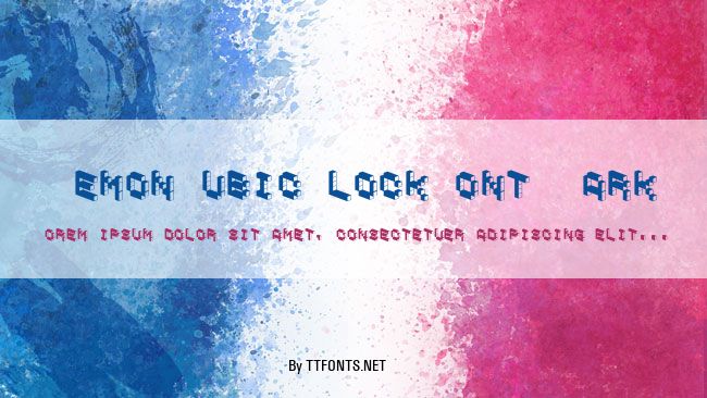 DemonCubicBlockFont Dark example