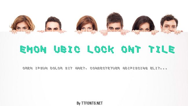 DemonCubicBlockFont Tile example