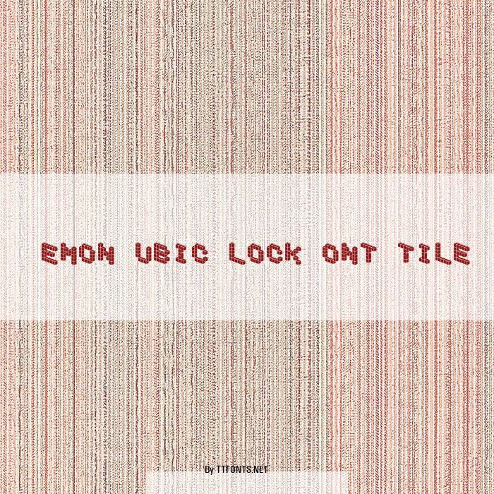 DemonCubicBlockFont Tile example