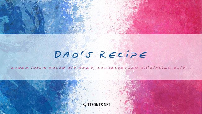 Dad's Recipe example