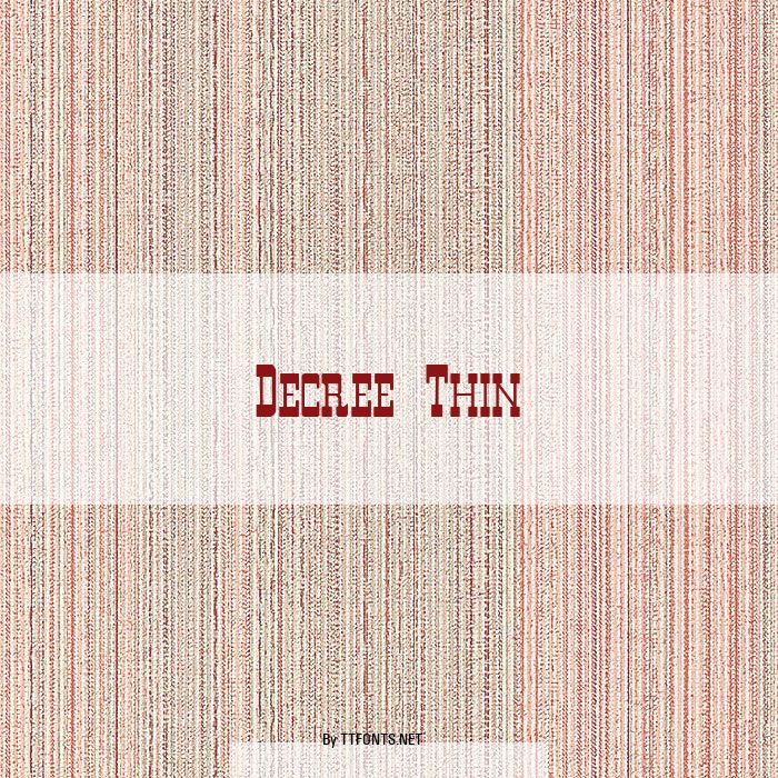 Decree Thin example