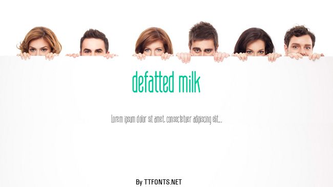 defatted milk example