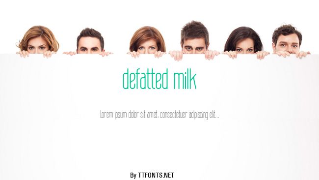 defatted milk example