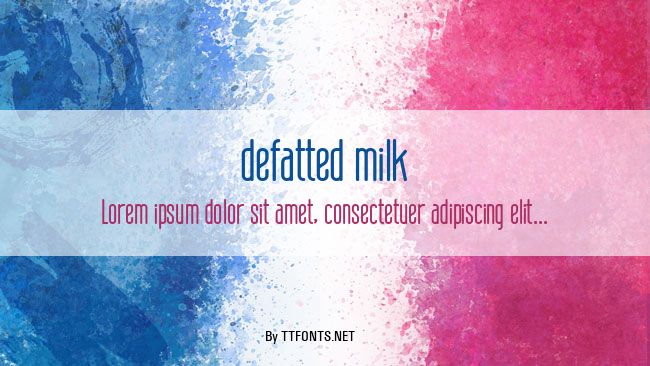 defatted milk example