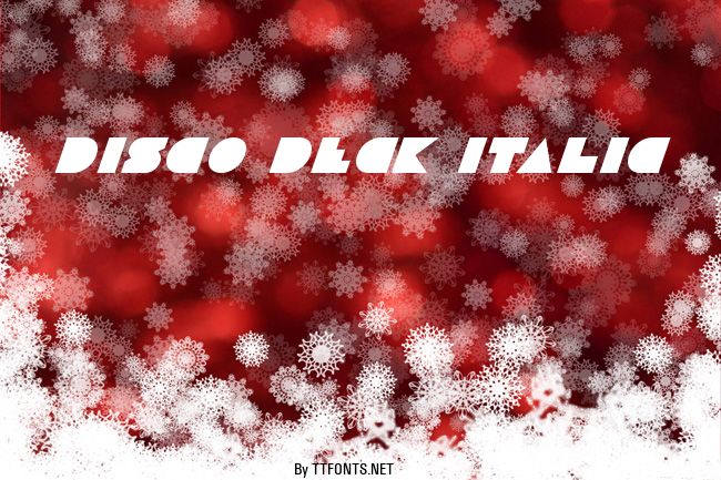 Disco Deck Italic example