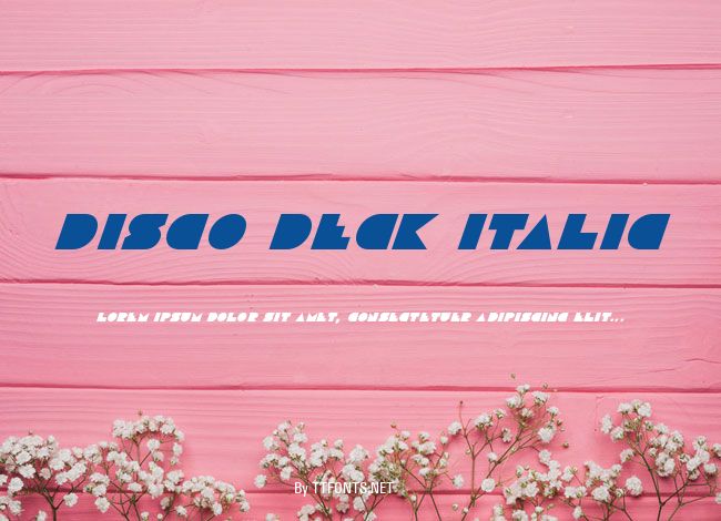 Disco Deck Italic example