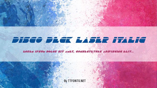 Disco Deck Laser Italic example