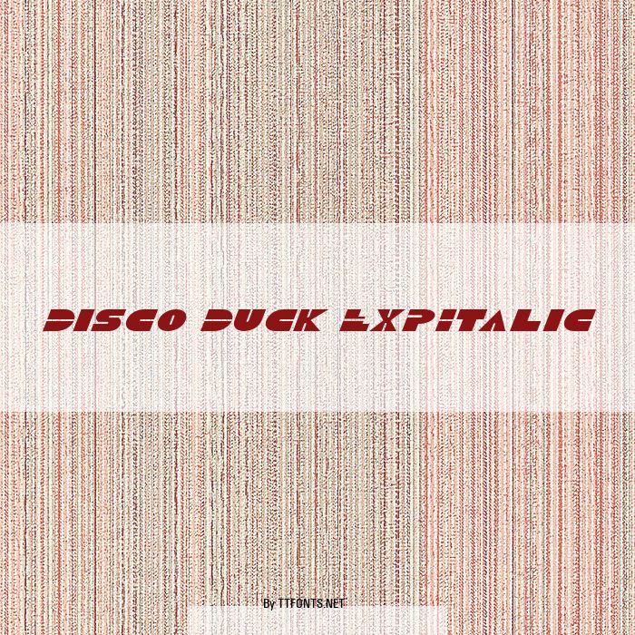 Disco Duck ExpItalic example