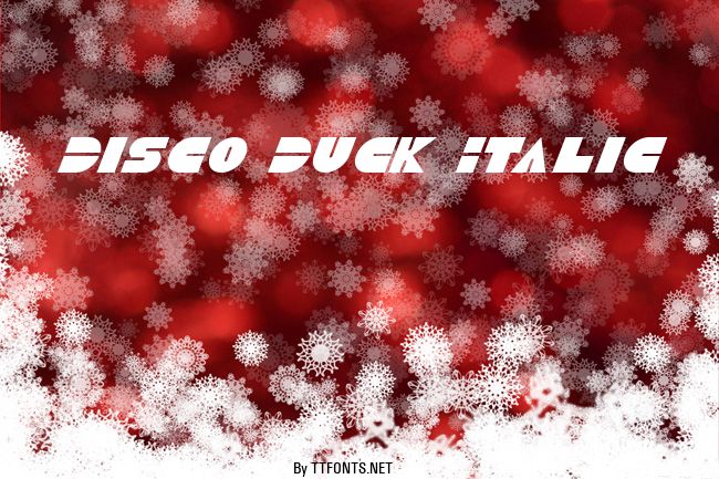 Disco Duck Italic example