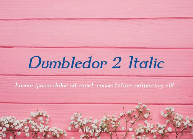 Dumbledor 2 Italic example