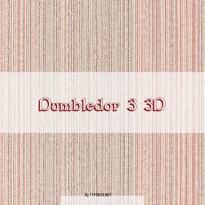 Dumbledor 3 3D example