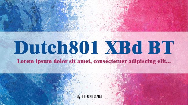 Dutch801 XBd BT example