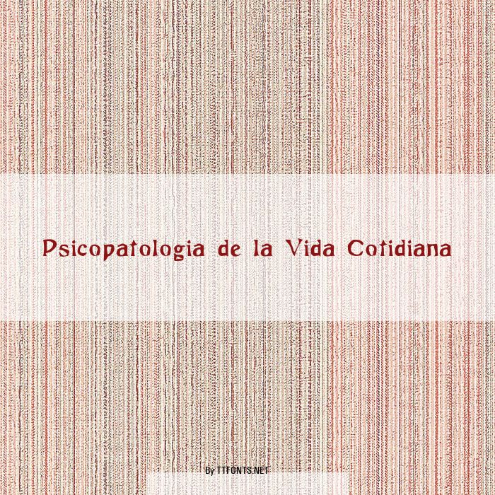 Psicopatologia de la Vida Cotidiana example