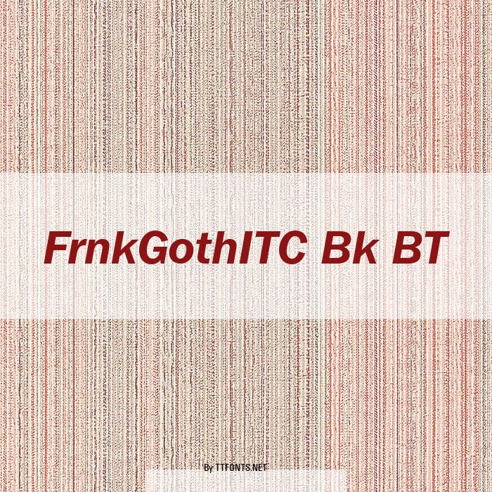 FrnkGothITC Bk BT example