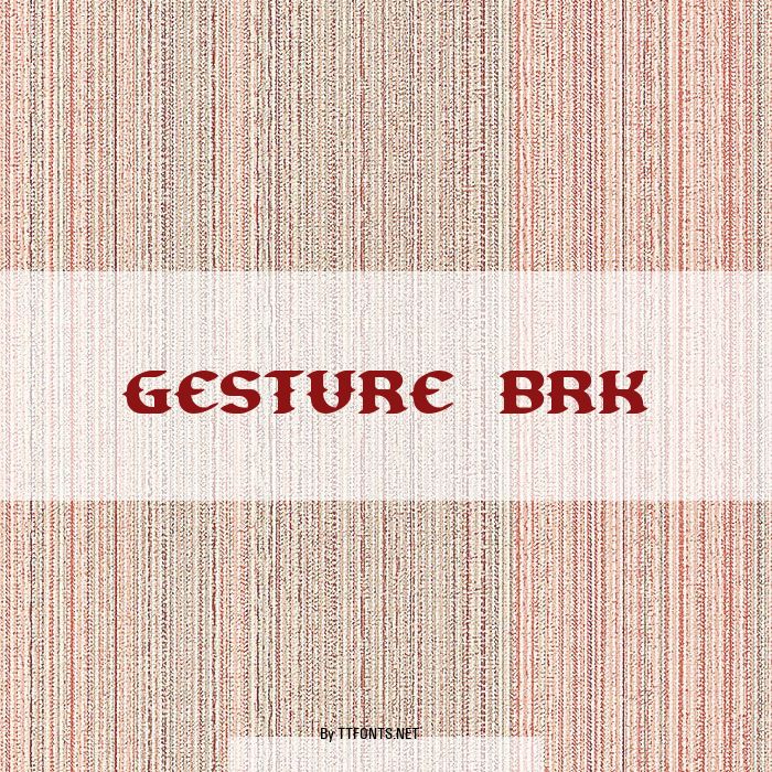 Gesture BRK example
