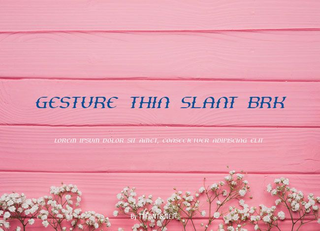 Gesture Thin Slant BRK example