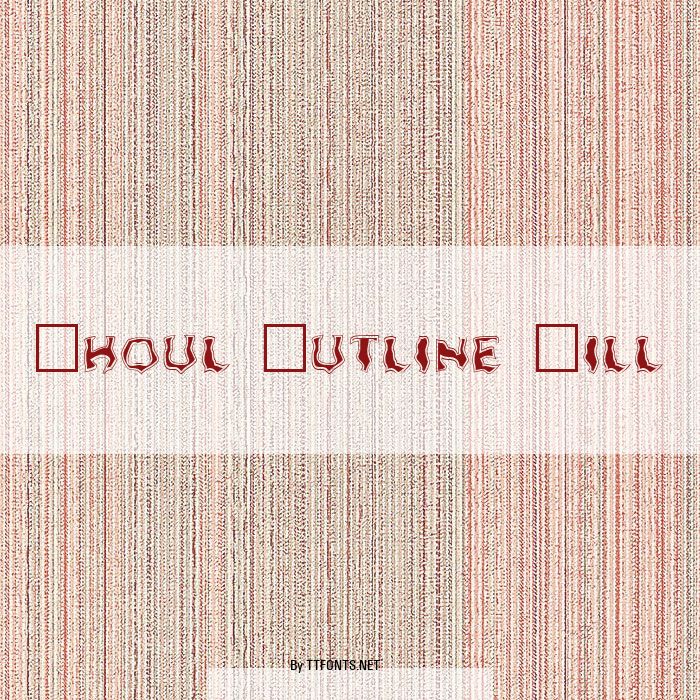 Ghoul Outline Fill example