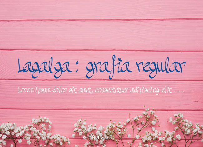 Lagalga: grafia regular example