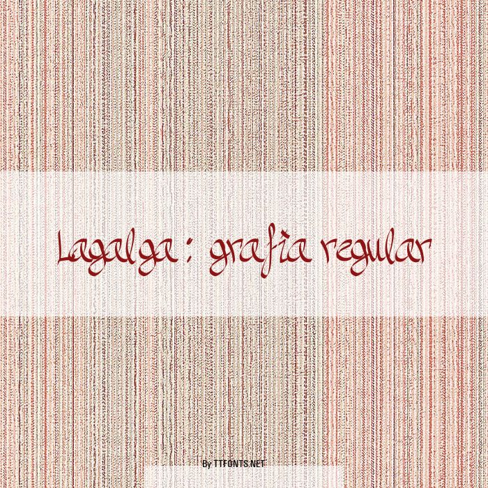 Lagalga: grafia regular example