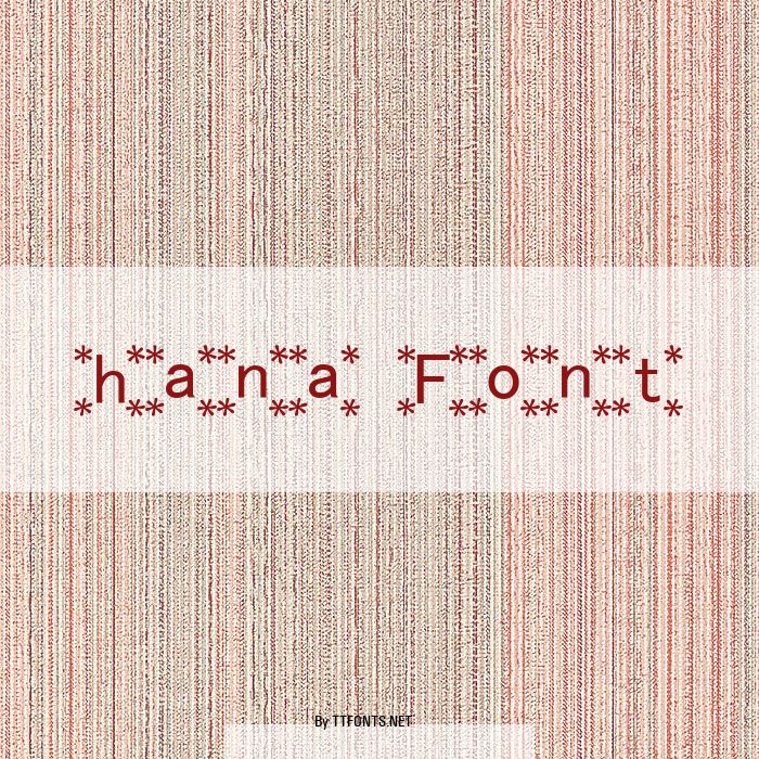 hana Font example
