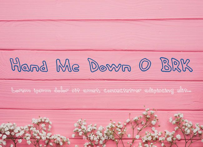 Hand Me Down O BRK example