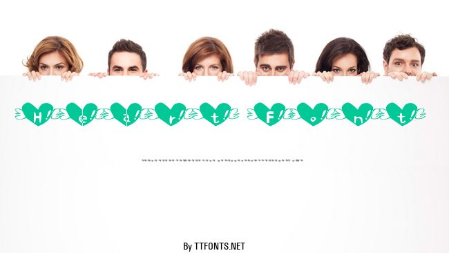 Heart Font example