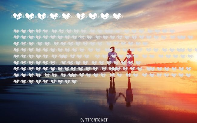 Heart Font example