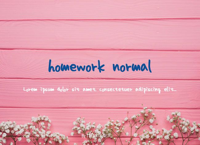 homework normal example