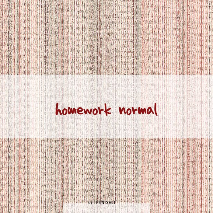 homework normal example
