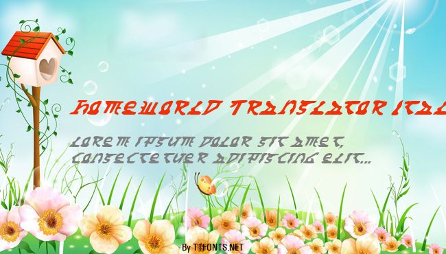 Homeworld Translator Italic example