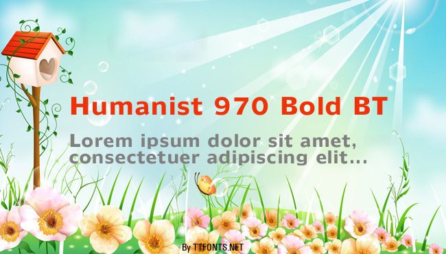 Humanist 970 Bold BT example