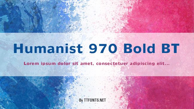Humanist 970 Bold BT example