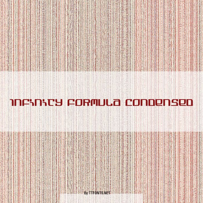 Infinity Formula Condensed example