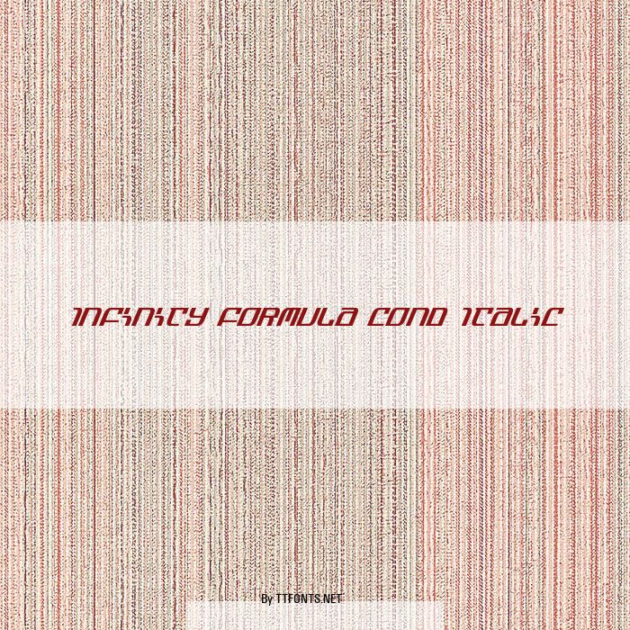 Infinity Formula Cond Italic example