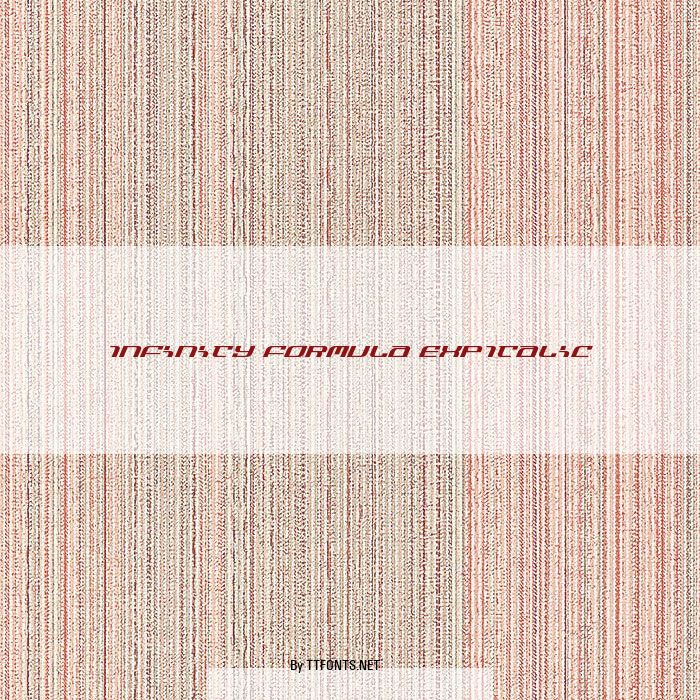 Infinity Formula ExpItalic example