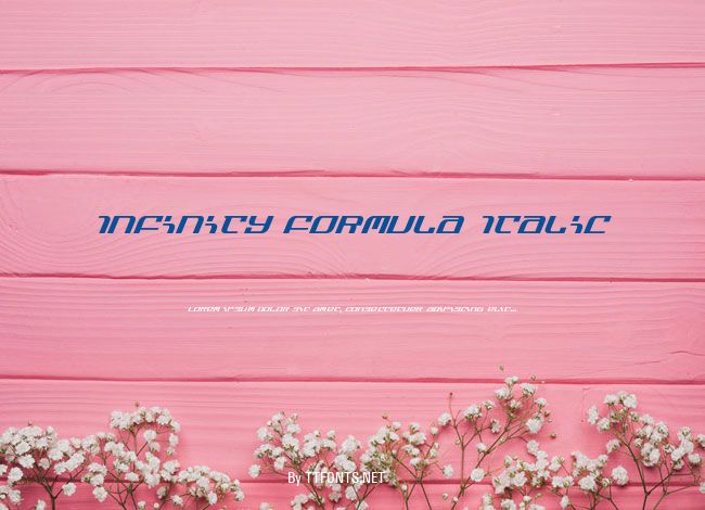 Infinity Formula Italic example